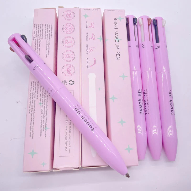 Penna Trucco 4 in 1: Sopracciglia, Eyeliner e Labbra